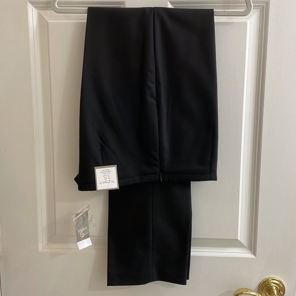 Black basic side zip pants - Chico’s size 1.5